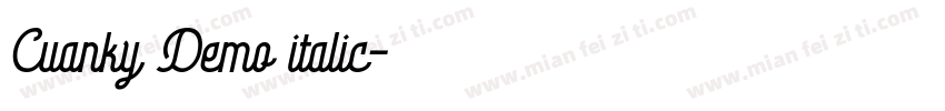 Cuanky Demo italic字体转换